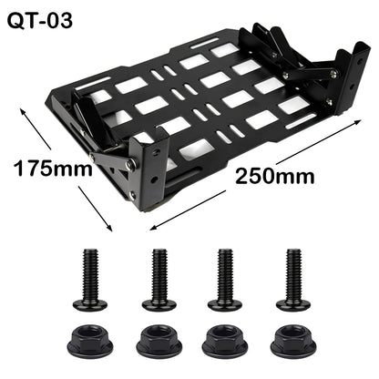 Universal Motorcycle Foldable Molle Side Panel For BMW Honda Yamaha KTM ADV Aluminum Luggage Box Storage Rack