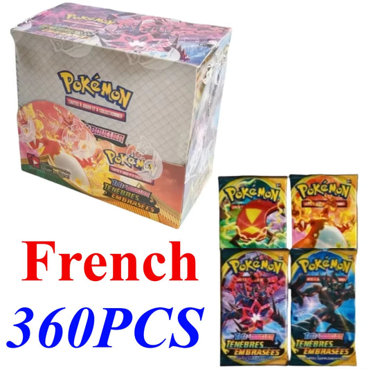 360PCS French Version Pokémon Card 151 Aventures Ensemble Obsidian Flames Tenebres Embrasees Booster Battle Transaction Cards