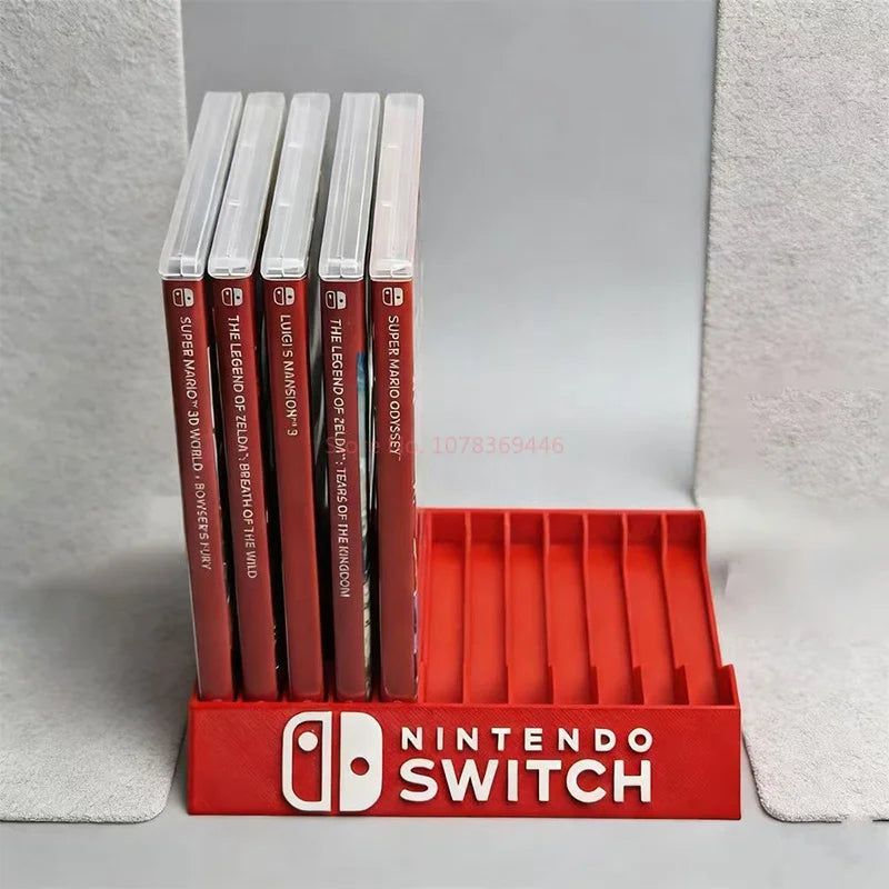 New For Switch Game Card Case Desktop Card Box Holder Game Disc Cassette Storage Bracket Storage Box，8 And 12 Compartments