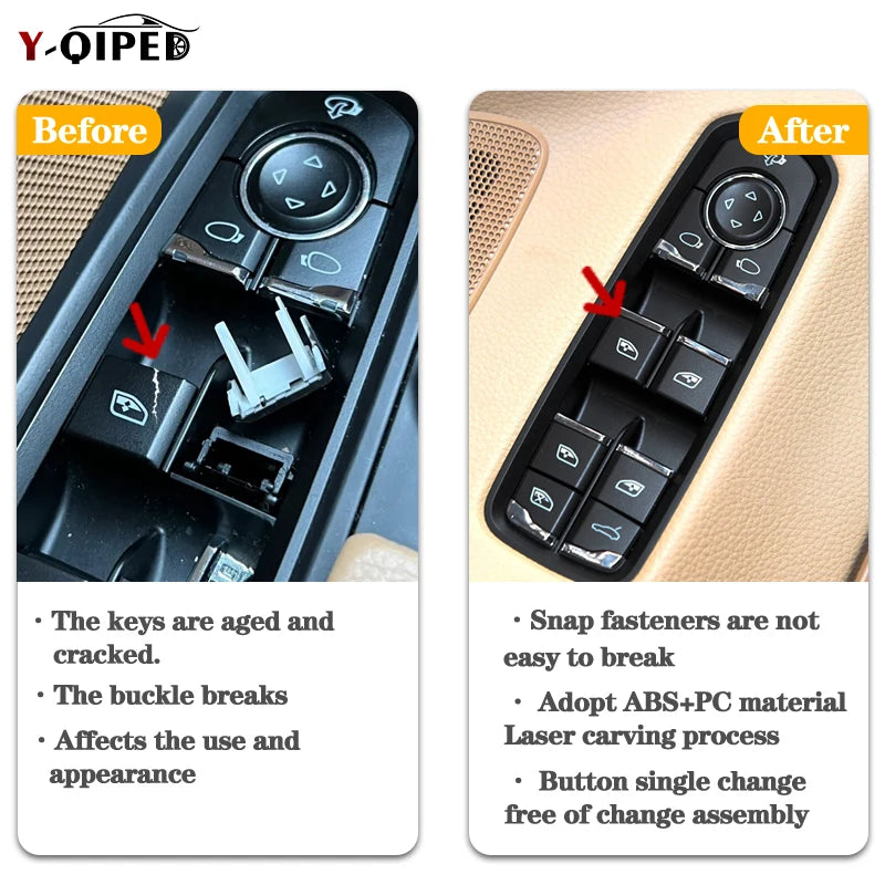 Car Window Regulator Switch Button Suitable for Porsche Cayenne Panamera Macan Car Window Control Button 95B-837-315