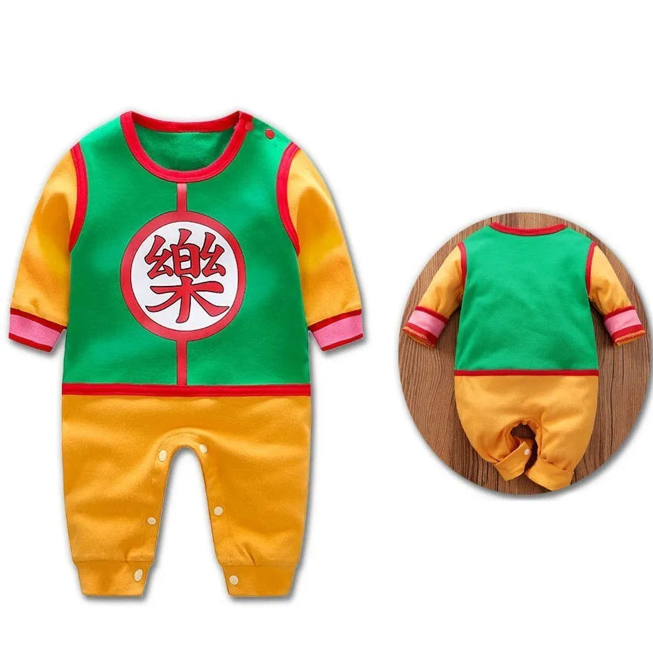 0-18 Months Anime Baby Rompers Newborn Cosplay Costume Infant Akatsuki Nezuko Tanjirou Cotton Clothes Boys Girls Kids Outfit