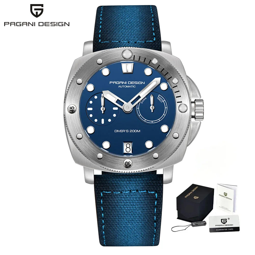 PAGANI DESIGN New 41mm Men's Automatic Mechanical Watch CAL. 2C22 Sapphire Glass Waterproof 200M Diving Reloj Hombre
