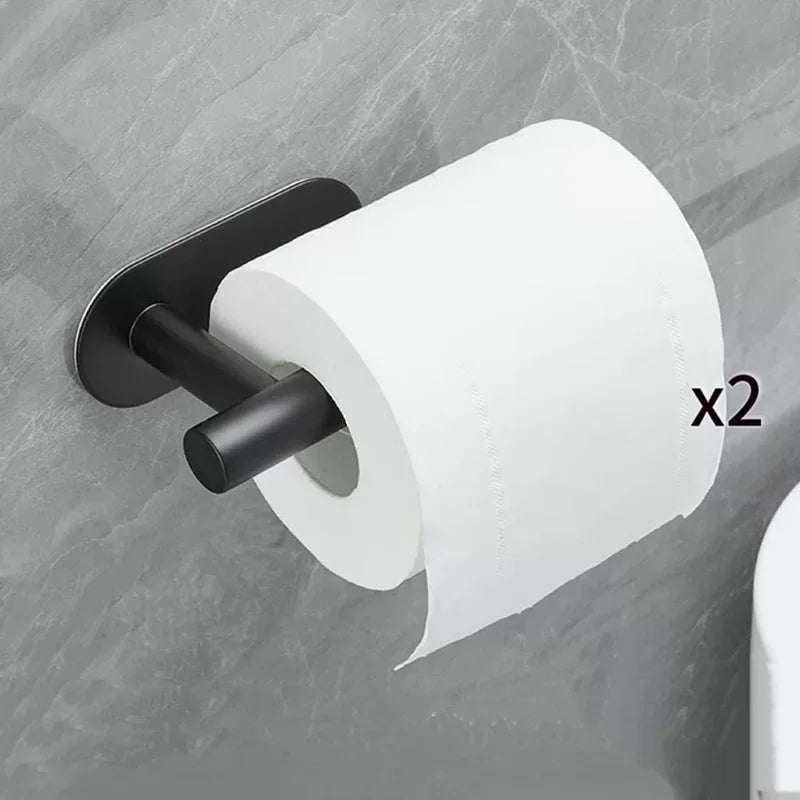 Self Adhesive Towel Rack, Wall Mounted Bathroom Supplies, Bathroom Towel Rack Hanger, Non Perforated Toilet Paper Holder