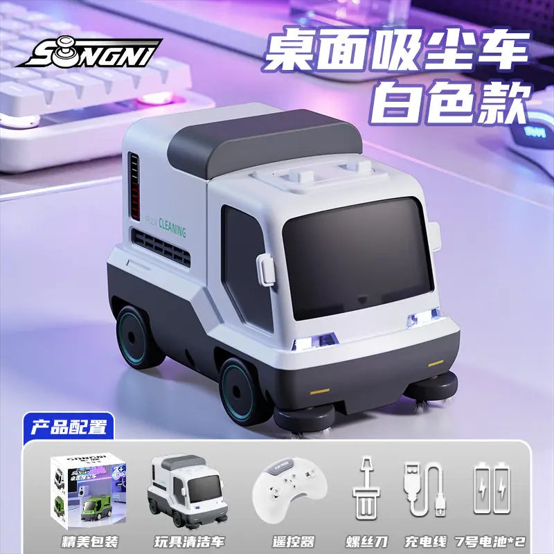2026 New SONNY RC Car Desktop Vacuum Cleaning 4WD Drift Remote Control Vehicle Mini Tabletop Hobby Toy