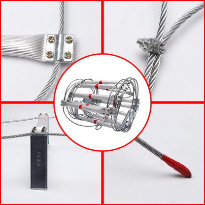 Durable3M Soft Rope Ladder Household Wire Rope Aluminum Alloy Rope Ladder Construction Operation Soft Ladder