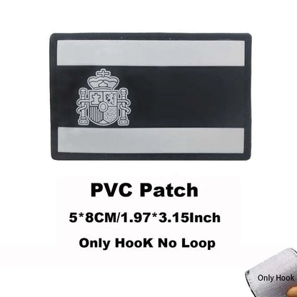 Russia,Poland,Germany,Italy,Spain,France Flags Emblem Military Backpack Badge,3D PVC Rubber Applique Tactical Patches with Hook
