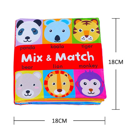 Soft Baby Books 3D Touch Feel High Contrast Cloth Book Sensory Early Learning Stroller Toys for Infant Toddler Gifts 0-12 Months