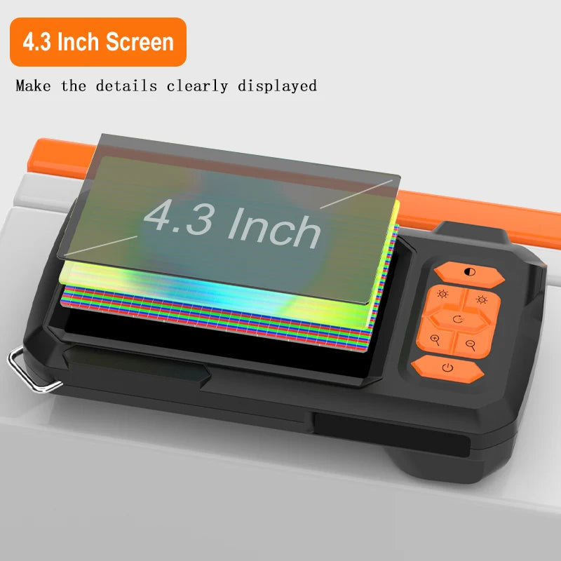 2-100m Split Design Endoscope 1080P Camera with 4.3'' IPS Screen Waterproof Borescope Camera 8mm Inspect Pipeline Sewer Engine