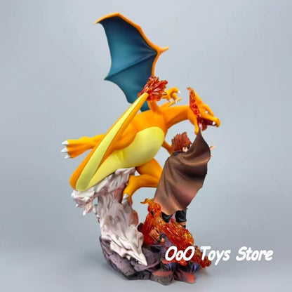 Anime Pokemen Figure Charizard Gary Oak Action Figures Pvc Statue Desktop Ornamen Collection Model Toys Gifts 17cm
