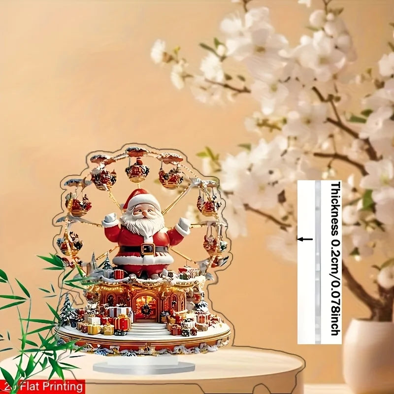 1pcs Bohemian Style Santa Claus Desktop Decoration, 5.9x5.1 Inches, Holiday Home Decora, Perfect Holiday Gift