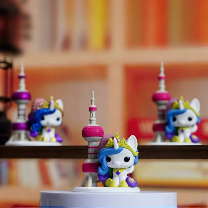 Genuine Funko Pop Mystery My Little Pony Oriental Pearl Tower Shanghai Exclusive Blind Box Co-branded Princess Celestia Figure
