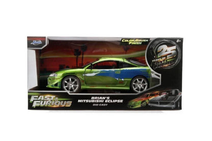 Original Jada 1:24 Fast & Furious 25th Anniversary Edition Diecast Car Model Exquisite Interior Details Metal Vehicle Gifts Toys