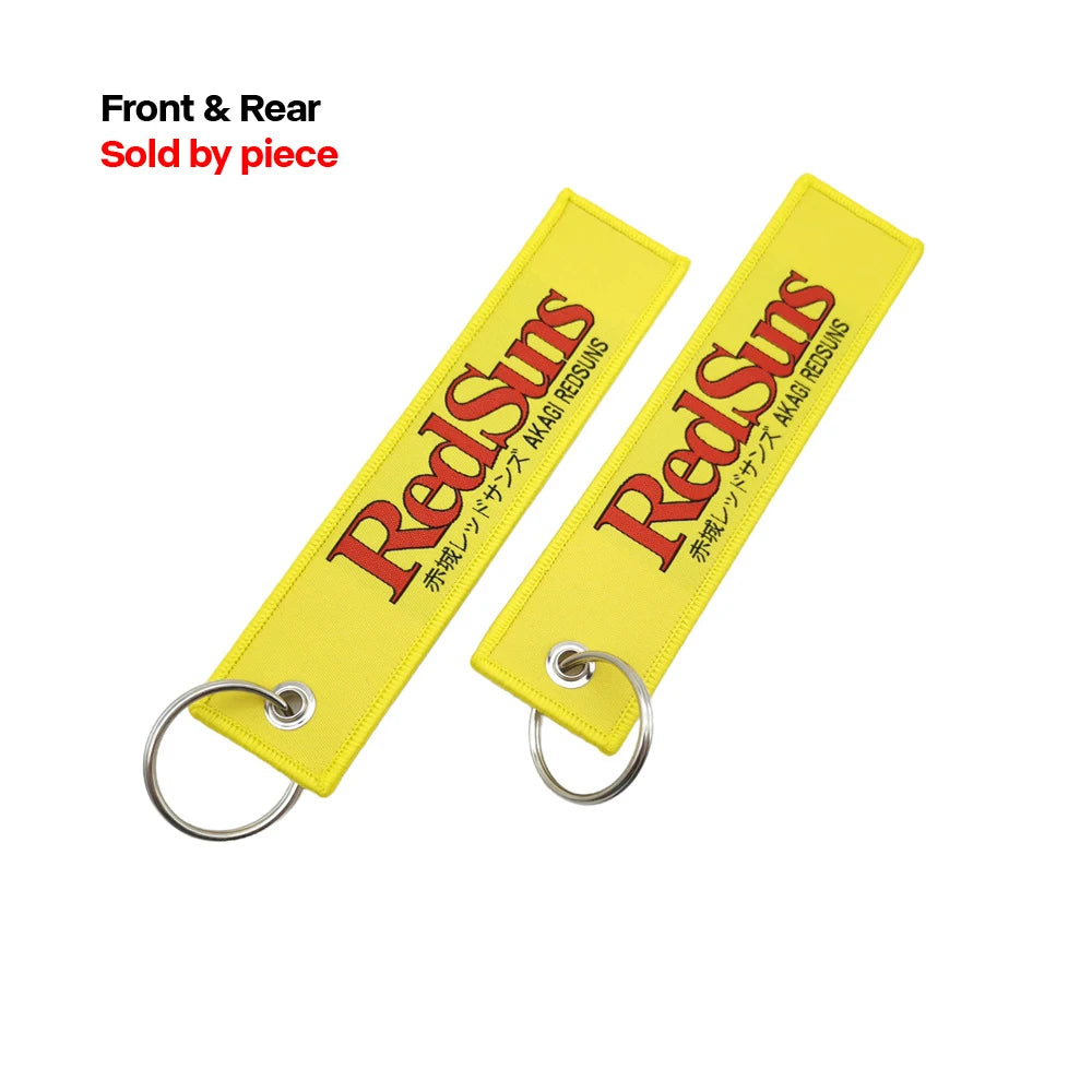 Car Motorcycle Keychain Japan JDM Style Embroidery Keyrings For Women Men Key Ring Key Strap Tow Holder Gift Pendant Accessories