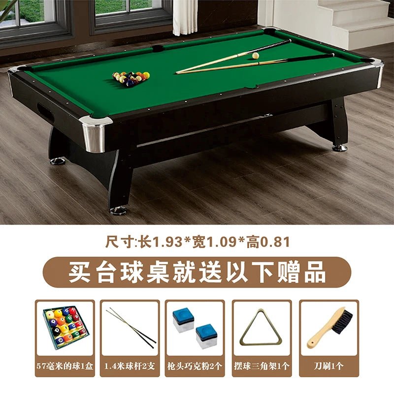 Household solid wood pool table automatic return American black eight indoor pool table multi-functional three-in-one marble tab
