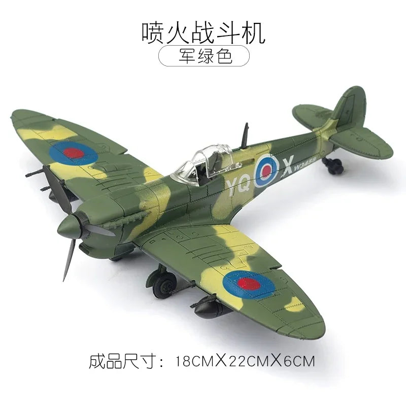 1/48 WWII Fighter Model 4D Assemble Aircraft Plastic DIY Accessories Toy Small Airplane Toy Diy Craft Kits for Adults
