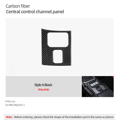 Real Carbon Fiber For Subaru BRZ/Toyota GR86 2021- Center Console Button Panel Trim Sticker Car Interior Tuning Accessories