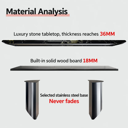 Any Size Custom Noble Light Luxury Marble Dining Table Delicate Tabletop Anti Stain Easy Clean High-end Apartment Dining Table