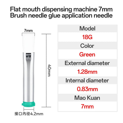 5Pcs 7-8mm Flat Mouth Soft Brush Needle Dispensing Injection Needle Precision Dispensing Machine Glue Coating Needle