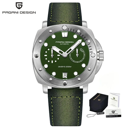 PAGANI DESIGN New 41mm Men's Automatic Mechanical Watch CAL. 2C22 Sapphire Glass Waterproof 200M Diving Reloj Hombre