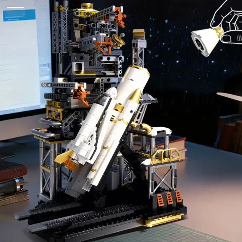 Space Launch Centre Building Blocks Space Station Aircraft Spaceship Assembly Model Bricks Creative Toy STEM Adults Gifts 914pcs