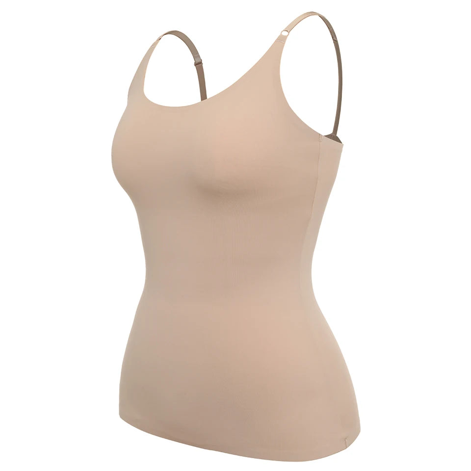 Women Tummy Control Shapewear Smooth Body Shaping Camisole Tank Tops Plus Size Slimming Underwear Seam-free Compression Shaper