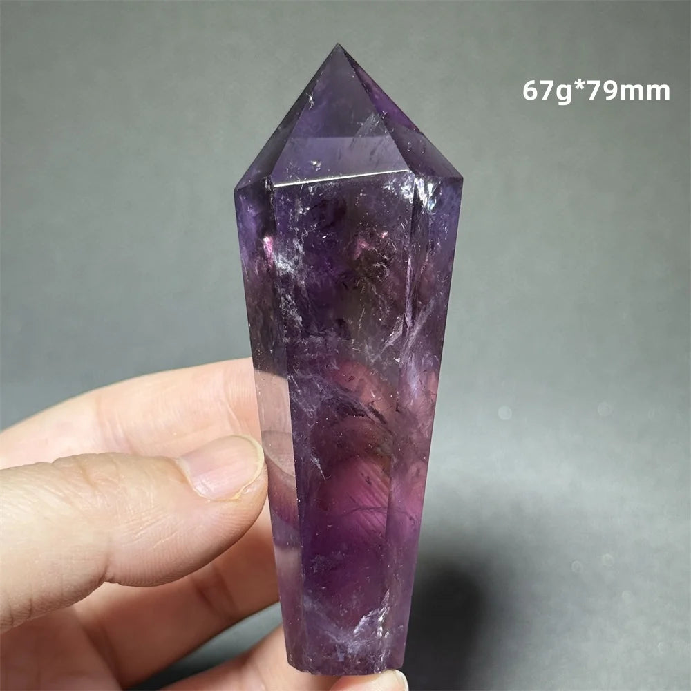 Amethyst Scepter Natural Mineral Quartz Gem Aura Spiritual Meditation Treatment Energy Home Garden Feng Shui Decoration
