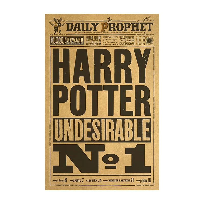 Magic School Movie Peripheral Posters Cosplay Party Decorations Suitable for Indoors Bars Wall Stickers Creative Fun Gifts