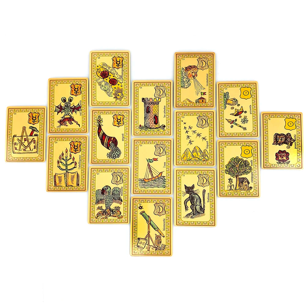 Oracle Belline Cards French Version Fortune Divination Oracle Cards Mysterious Psychic Reading Board Game for Paper Instruction