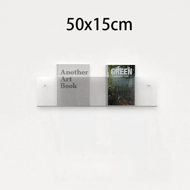 12 Color Acrylic Brochure Holder Wall Mount Magazine Rack Pamphlet Stand Floating Bookshelves Hang Display Literature Organizer