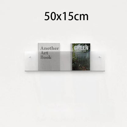 12 Color Acrylic Brochure Holder Wall Mount Magazine Rack Pamphlet Stand Floating Bookshelves Hang Display Literature Organizer