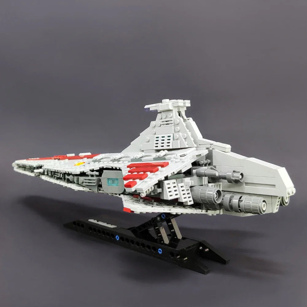 67106 High-tech Moc JIESTAR Venator Attack Cruiser Fighter Destroyer Brick Model Building Star Blocks Space Ship Toys