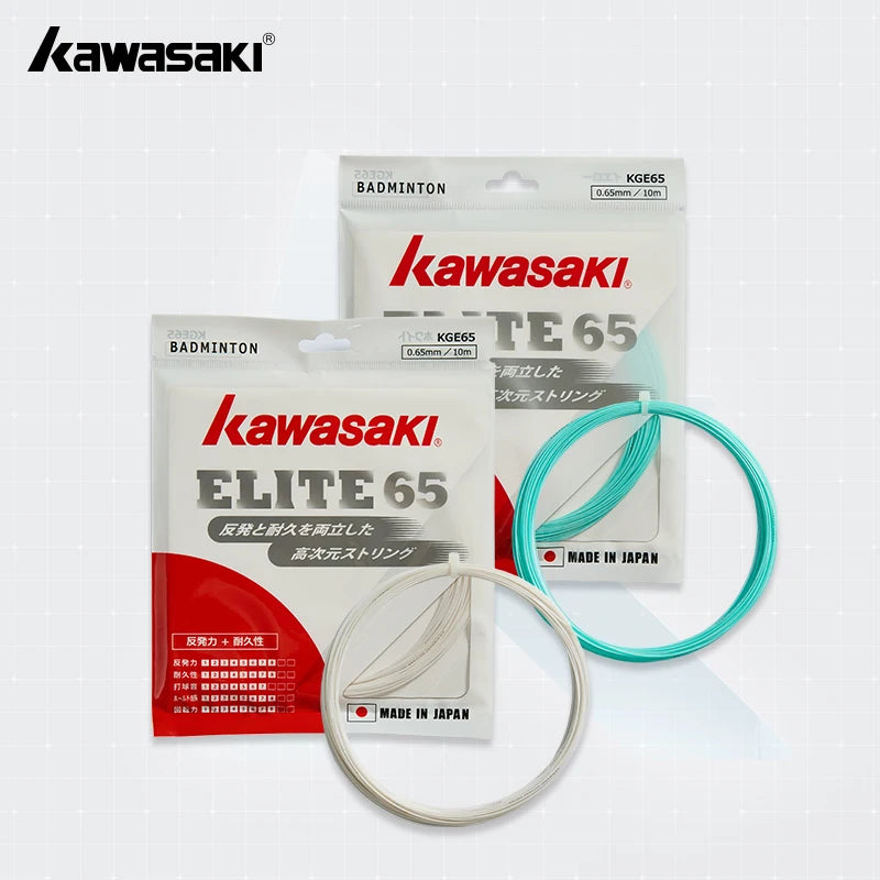 Kawasaki ELITE-65 Badminton String 0.65mm High-quality Elasticity Crisp Sound Badminton Accessory String