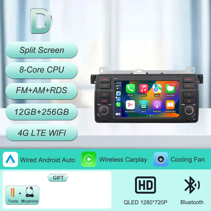 7"Android 16 Car Radio for BMW E46 3 Series 318 320 325 330 335 M3 1998-2005 GPS Navi WiFi Bluetooth FM Touch Screen Car Stereo