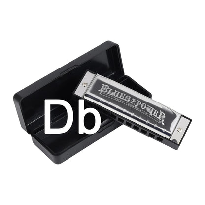 Diatonic Blues Harmonica 12 Keys Available Mouth Organ Harmonica10 Hole 20 Tone Diatonic Harp with Case for Student Teacher Gift