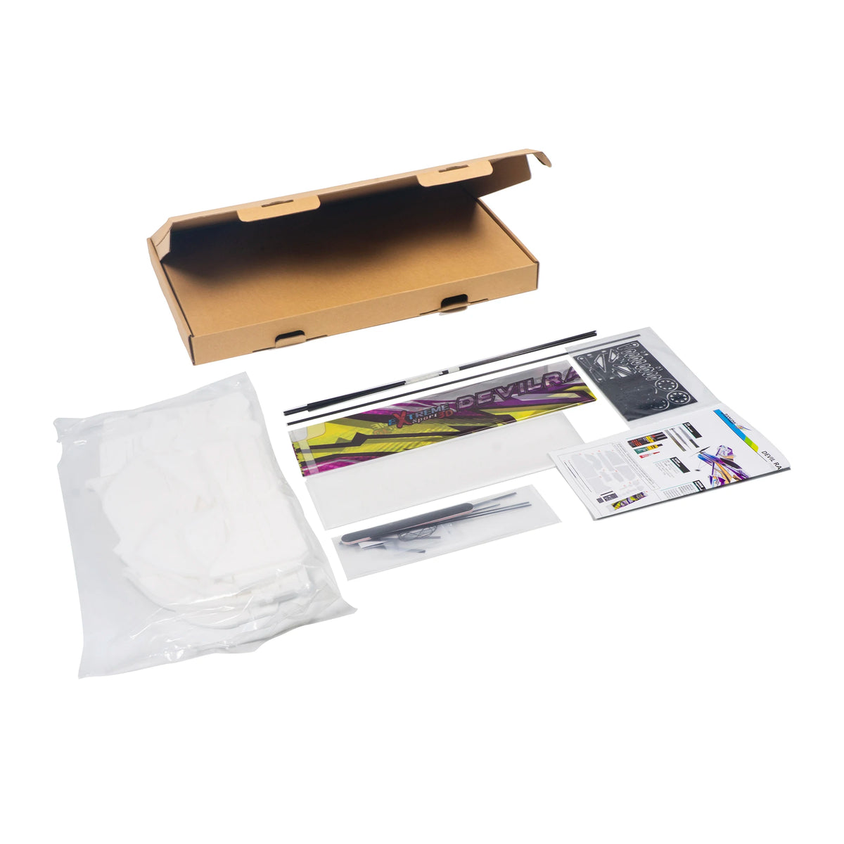 AEO New Arrival EA03 Devil Ray 800mm Wingspan 3D/4D Aerobatic Foam RC Airplane, 210g Lightweight KT Board Plane for Stunt Flying
