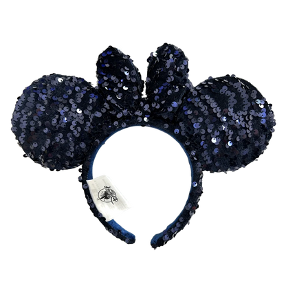 2025 Disney Solid Color Minnie Mouse Ear Headband Large Sequin Hairbands Party Christmas Halloween Cosplay Costume for Girls