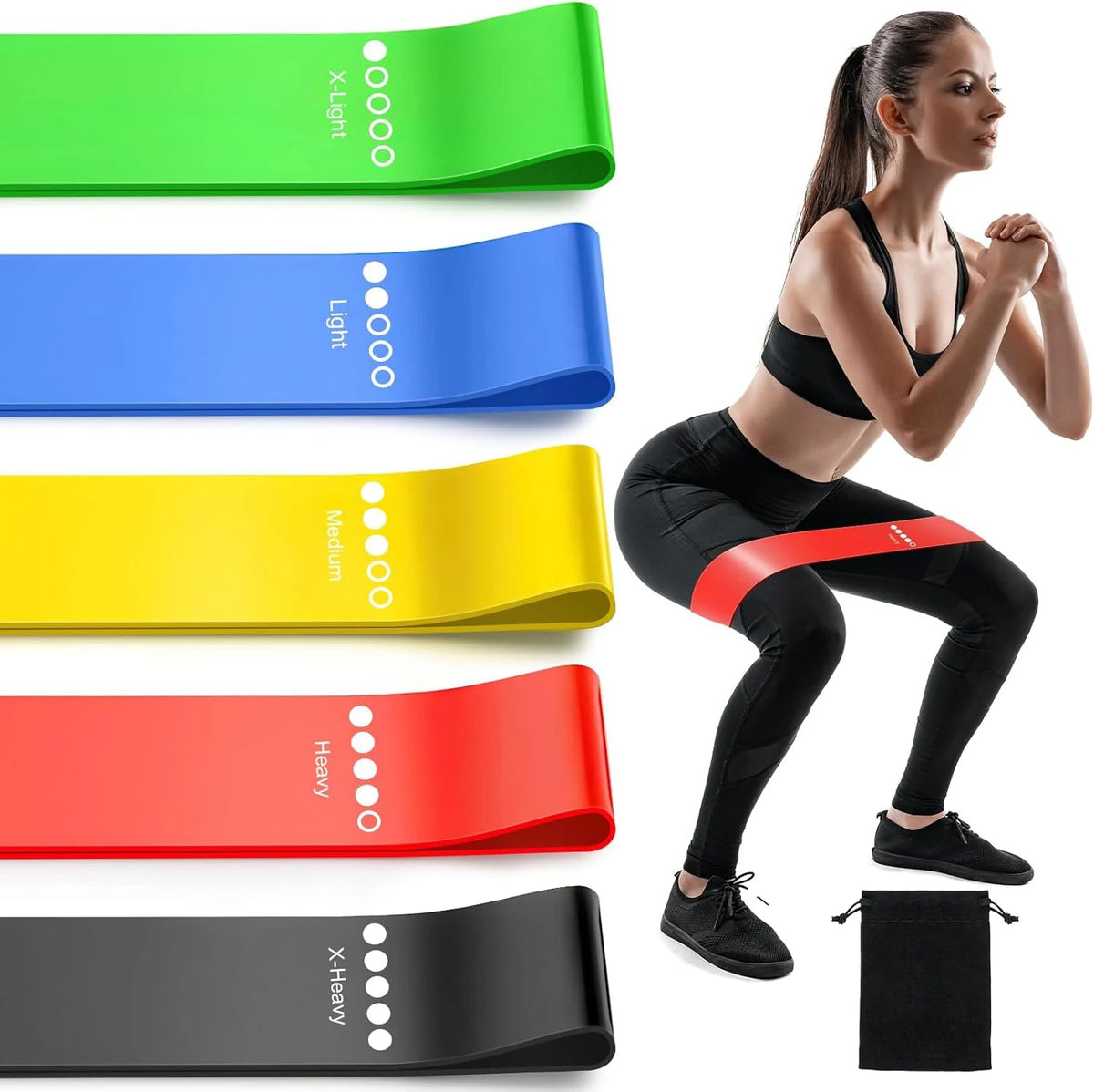 TPE Resistance Bands Fitness Set Rubber Loop Bands Strength Training Workout Expander Yoga Gym Equipment Elastic Rubber Loop