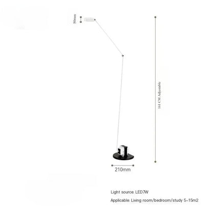 Modern Italian Design Floor Lamp Simple Retro Style Living Room Study Adjustable Swing Arm Reading Table Lamp Home Decor LED