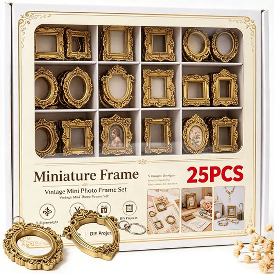 Mini Photo Frame Vintage Embossed Resin DIY Accessory Jewelry Display Creative 3D Wedding Photo Display Decorative Frames