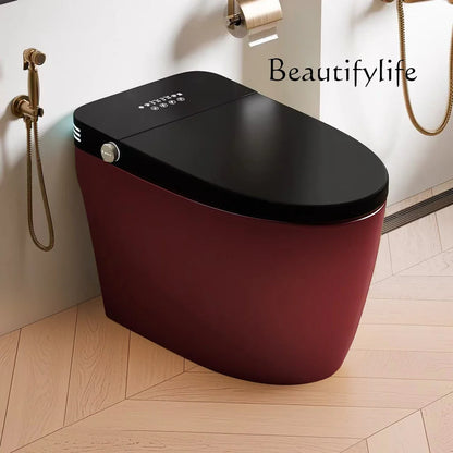 BJ C Retro Red Color Light Smart Toilet Fully Automatic Integrated Household Without Water Pressure Limit New Electric Toilet