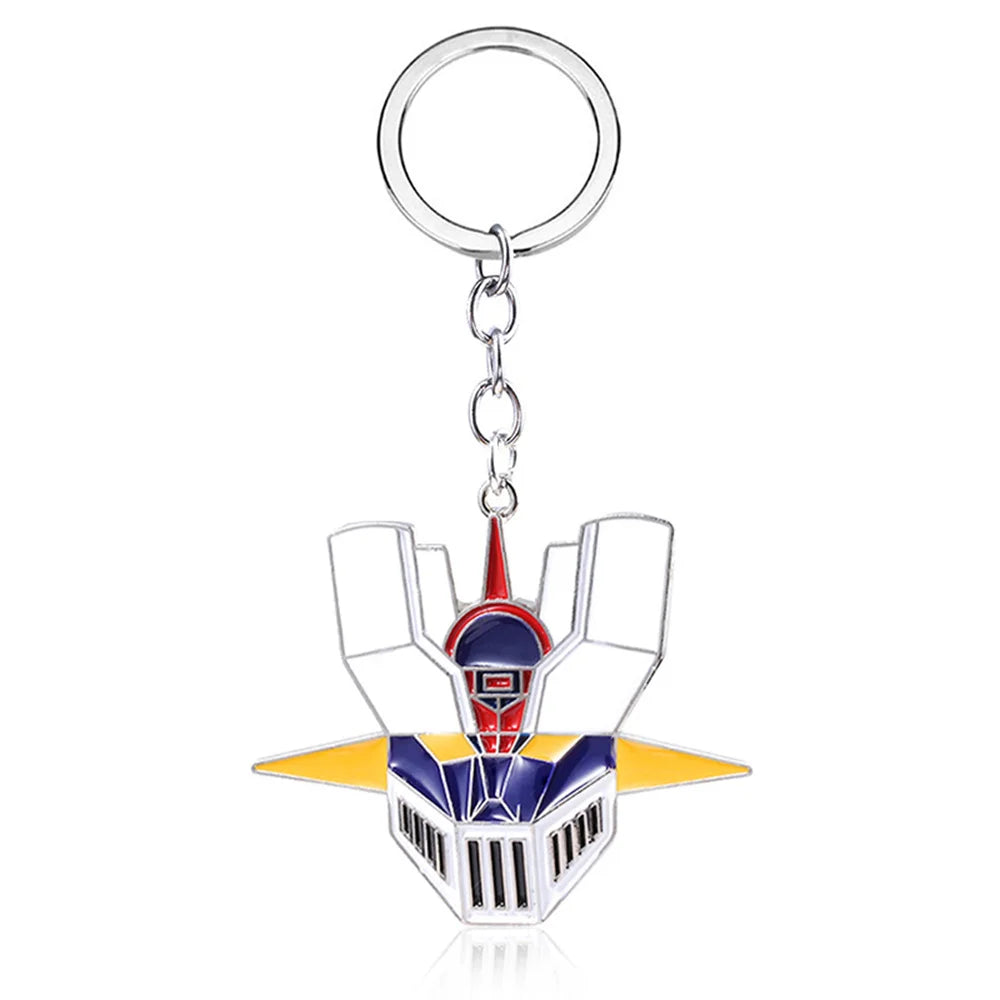 Anime Mazinger Z Keychain UFO Robot Bombardier Logo Keychain for Men Car Keychain Jewelry Accessories Gifts
