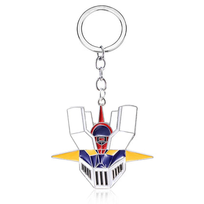 Anime Mazinger Z Keychain UFO Robot Bombardier Logo Keychain for Men Car Keychain Jewelry Accessories Gifts