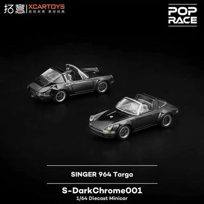 XCARTOYS POP RACE 1/64 Porsche 992 Stinger GTR SINGER 964 SINGER DLS Turbo Study RWB 997 Cars Alloy Diecast Model Kids Toys Boys