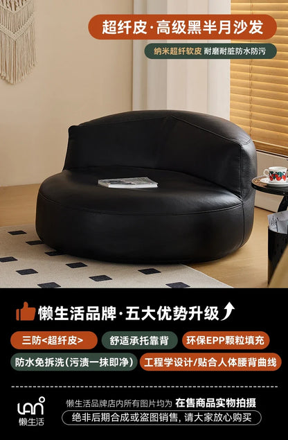 LSLeather Nordic Living Room Sofa Luxury Modern Cute Puff Couch Living Room Nordic Recliner Woonkamerbanken Living Room Furnitur