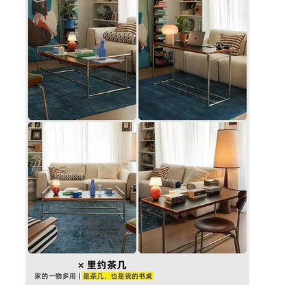 Rio Bauhaus coffee table living room home medieval minimalist designer retro paint-free stainless steel tea table desk