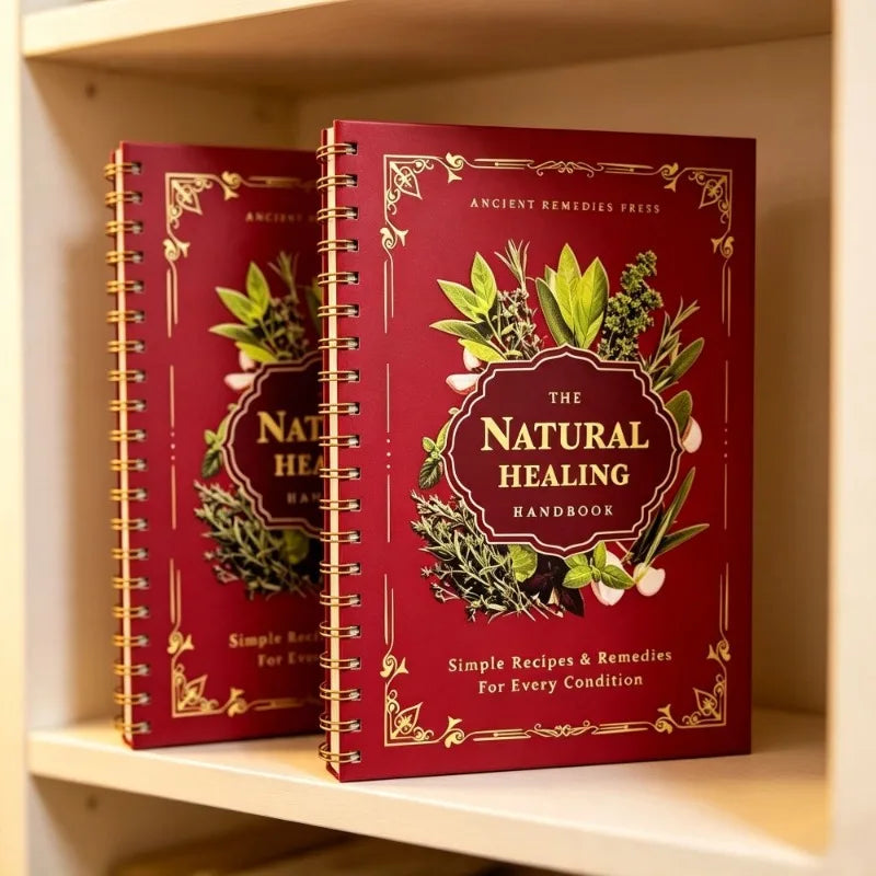 The Natural Healing Handbook, Spiral Bound Herbal Guide, Holistic Natural Remedies Book for Wellness Lovers, English Version