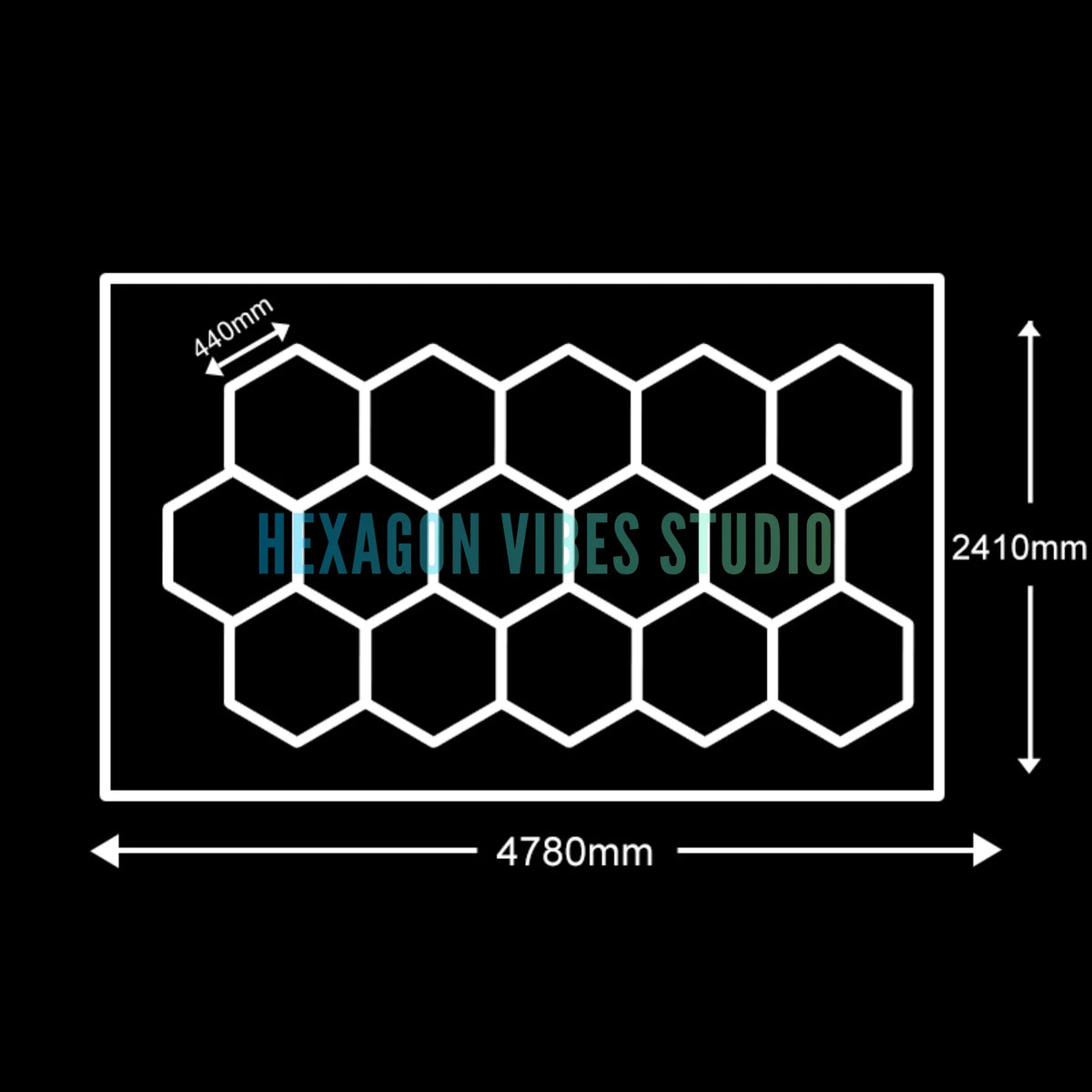 Garage Hexagon LED Light 50000H 6500K Ultra Bright for Home Gym Barbershop Car Detailing Bar Basement Workshop Ceiling Lighting