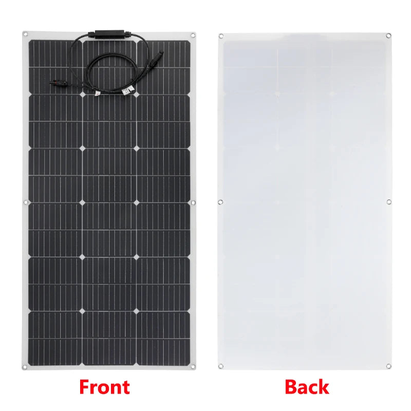 300W 600W Flexible Solar Panel With 60A Solar Regulator Cable For 12V Battery Charger Home Roof Outdoor Camping Car RV Boat