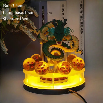 DBZ Anime Shenlong Figures Set Esferas Del Dragon and 7 Stars Dragon Crystal Balls 3.5cm Shelf Figurine Collection Model Toys
