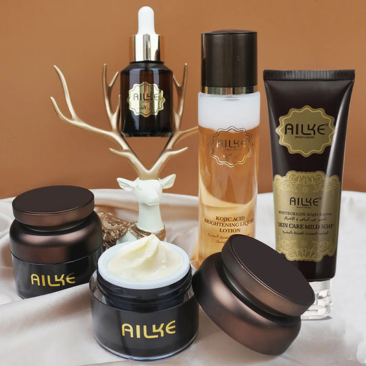 AILKE Whitening Face Care Set, Hydrating, Nourishing, Fade Dark Spots, Freckles, Melasma, Even Skin Tone Women Beauty Kit